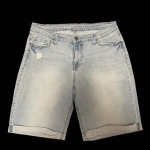 Seven7 Women's Faded Blue Jean Shorts